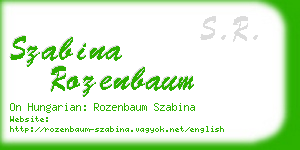 szabina rozenbaum business card